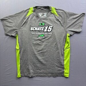 Tony Stewart Racing Donny Schatz Shirt Mens XL Arctic Cat Ford Gray Neon Green